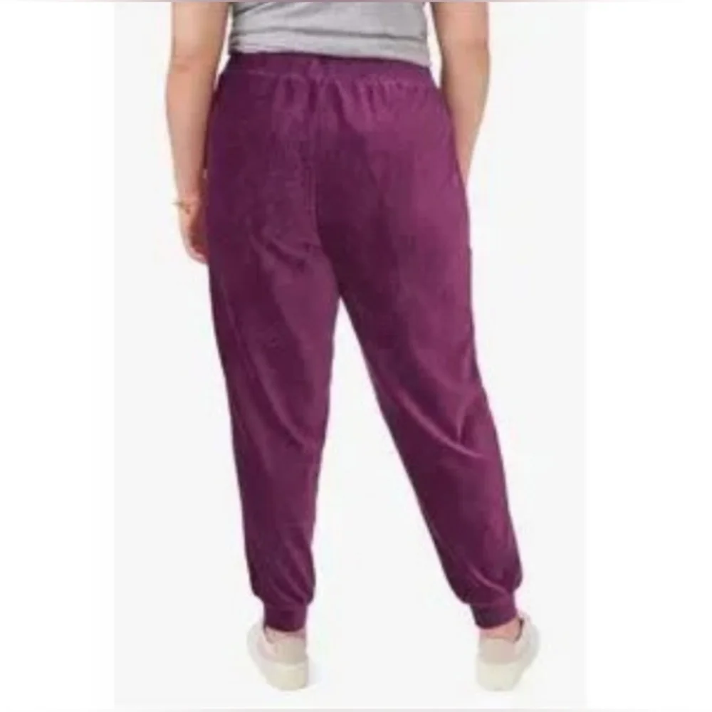 Vince Camuto Purple Corduroy Cotton Blend Drawstring Waist Joggers NwT 2X - Picture 12 of 12